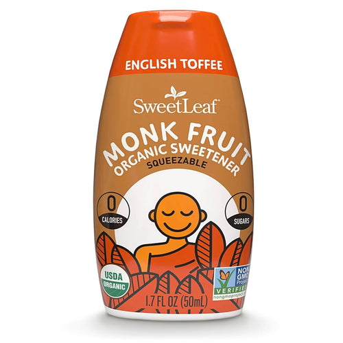 SweetLeaf Organic Monk Fruit Liquid Drops, English Toffee, 1.7 fl oz
