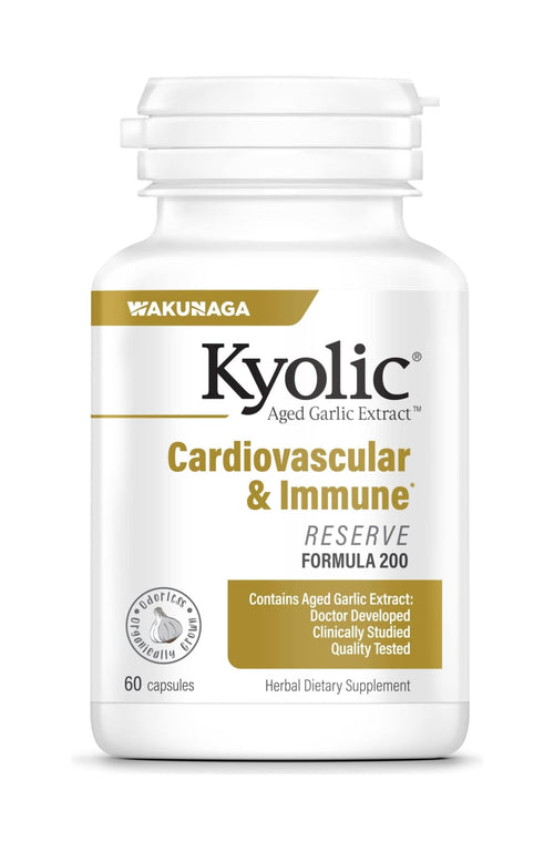 Kyolic Aged Garlic Extract Reserve Formula 200, 60 Capsules