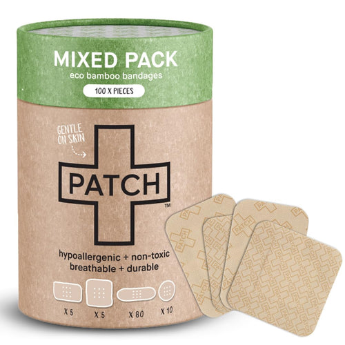 Patch Bamboo Bandages, Mixed Sizes, 100 Piece Value Pack