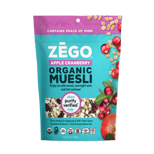 ZEGO Organic Muesli Cereal, Apple Cranberry, 13 oz