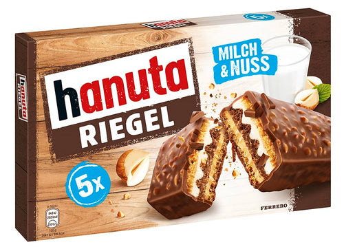 Ferrero Hanuta Riegel Crunchy Wafer Bars, 173 g (5 Pieces)