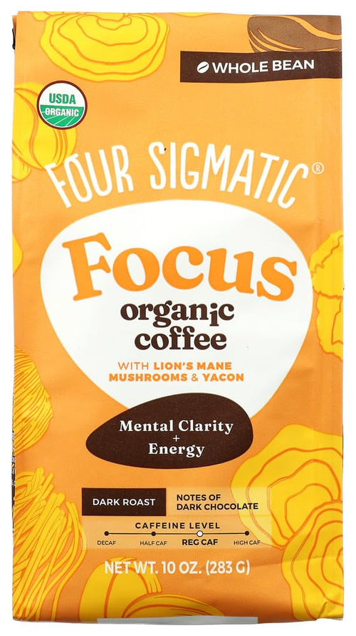 Four Sigmatic Organic Lion's Mane Whole Bean Coffee, 12 oz