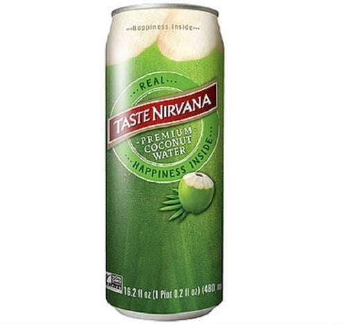 Taste Nirvana Real Coconut Water, 16.2 oz Can (Pack of 12)