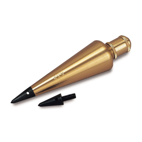 Stanley Solid Brass Plumb Bob, 8 oz
