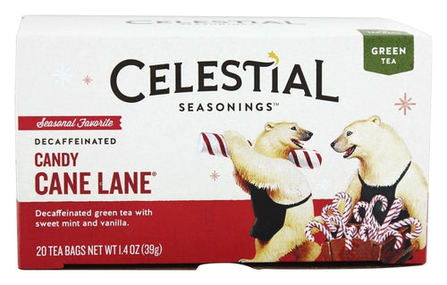 Celestial Seasonings Candy Cane Decaf Green Tea, 20 Tea Bags