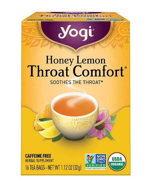Yogi Tea Honey Lemon Throat Comfort, 16 Count