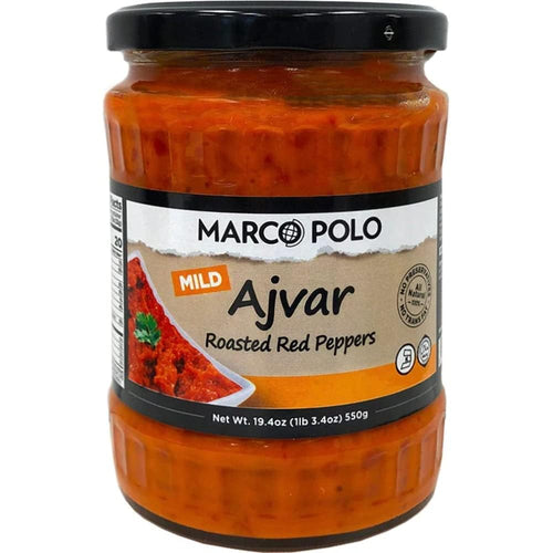 Marco Polo Ajvar Roasted Red Pepper Spread, Mild, 19.3 oz