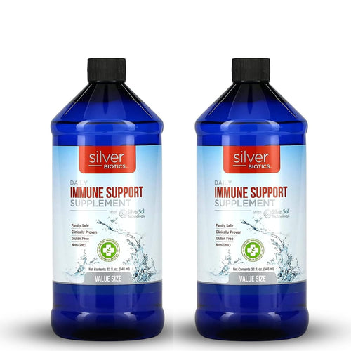 Silver Biotics Colloidal Nano SilverSol Ag4O4 10 PPM, 32 fl oz (Pack of 2)