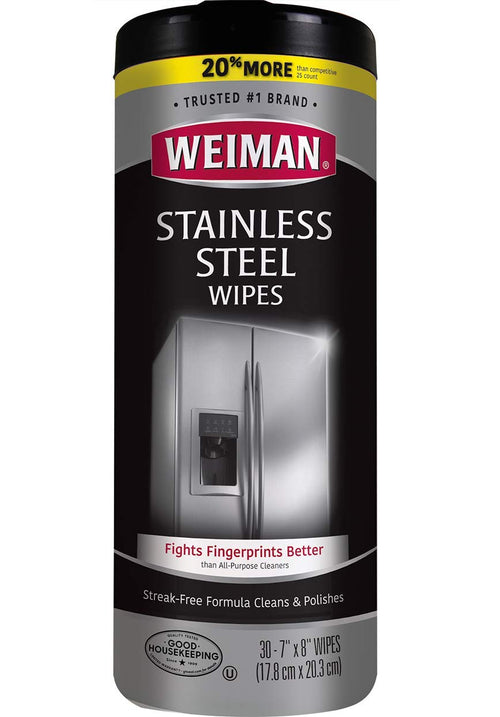 Weiman Stainless Steel Wipes, 28 Count
