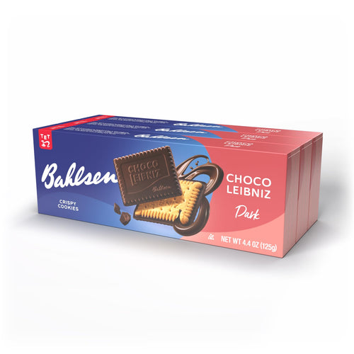 Bahlsen Choco Leibniz Dark Chocolate Butter Biscuits, 4.4 oz (Pack of 3)
