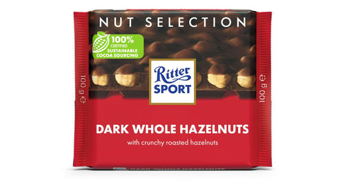 Ritter Sport Dark Chocolate with Hazelnuts (Pack of 3)