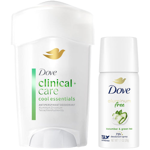 Dove Clinical Protection Cool Essentials Cucumber & Green Tea Antiperspirant, Travel Size