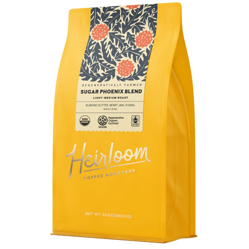 Heirloom Coffee Roasters Sugar Phoenix Blend Whole Bean Coffee, Medium Roast, 12 oz