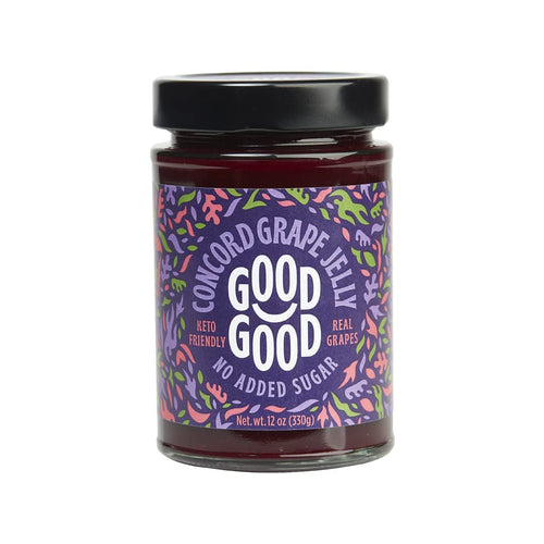 Good Good Concord Grape Jelly Jam, No Added Sugar, 12 oz