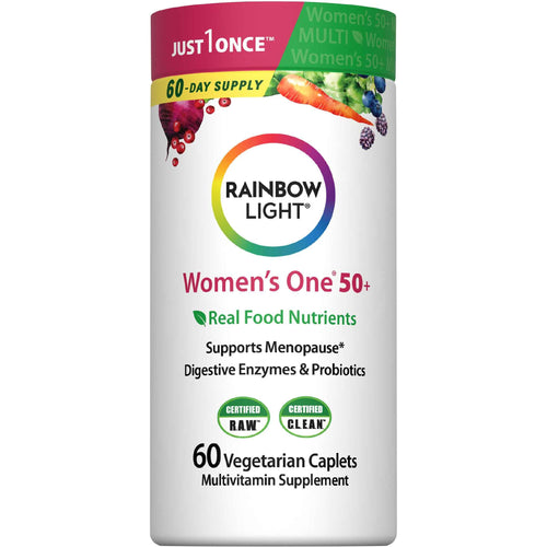 Rainbow Light Women's One + Multivitamin 50 Plus, 60 Caplets