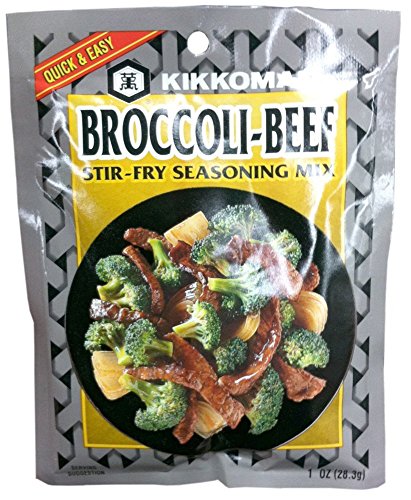 Kikkoman Broccoli Beef Seasoning Mix, 1 oz (Pack of 6)