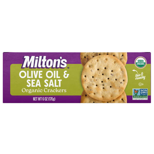 Milton's Organic Olive Oil and Sea Salt Crackers, 6 oz