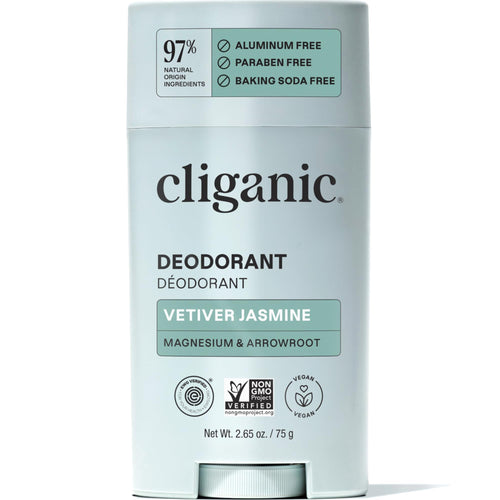 Cliganic Deodorant for Women & Men, Vetiver Jasmine