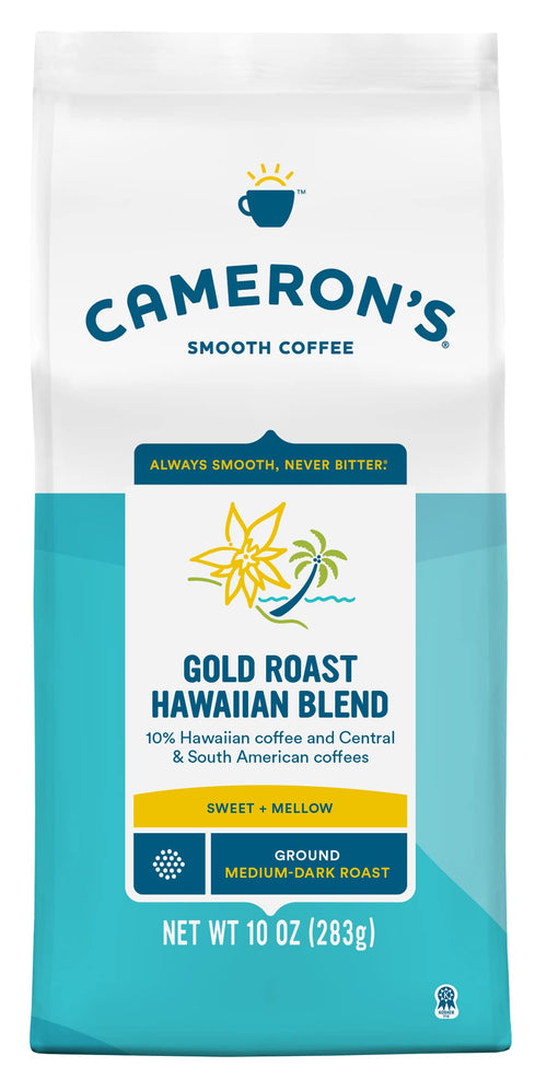 Cameron's Coffee Gold Roast Hawaiian Blend Ground Coffee, 10 oz