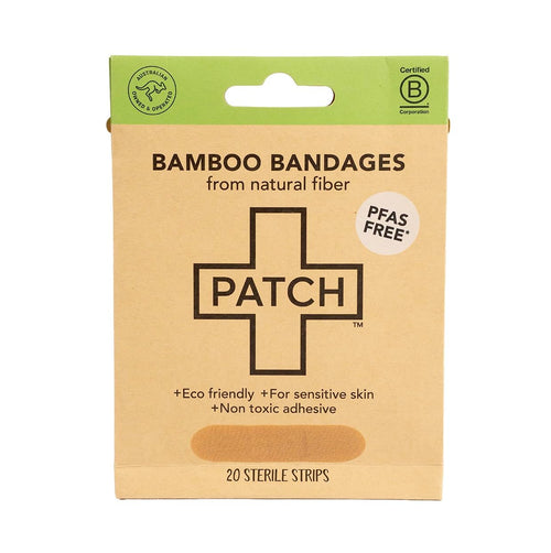 Patch Bamboo Adhesive Bandages for Sensitive Skin, 20 Count