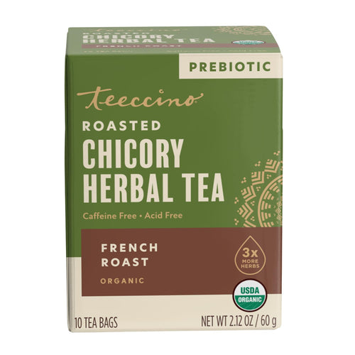 Teeccino Organic French Roast Herbal Tea, 10 Tea Bags