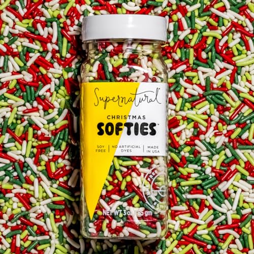 Supernatural Christmas Softies Sprinkles, Dye-Free, 3 oz