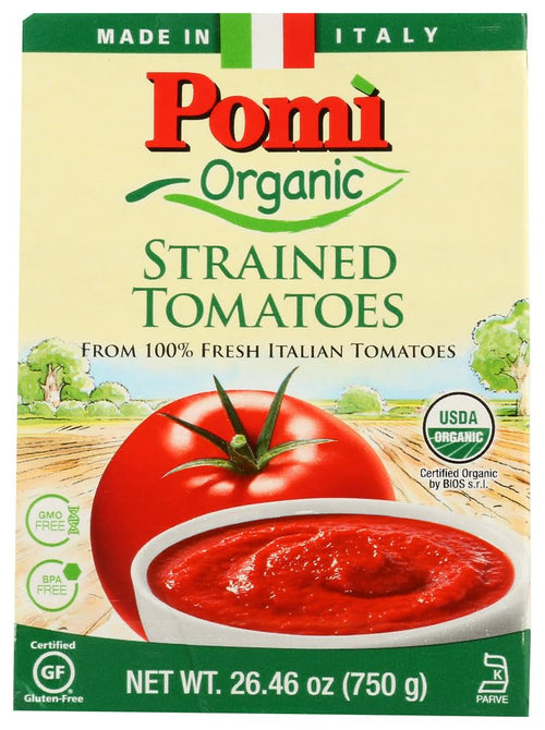 Pomi Organic Strained Tomatoes, 26.46 oz (Pack of 4)