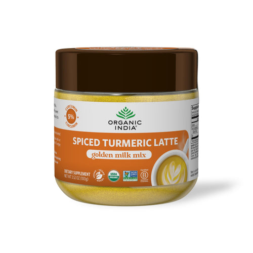 Organic India Spiced Turmeric Latte Powder, Golden Milk Mix, 3.52 oz