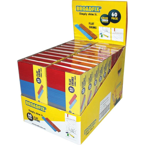 Broadfix Flat Plastic Shims, 60 Pack