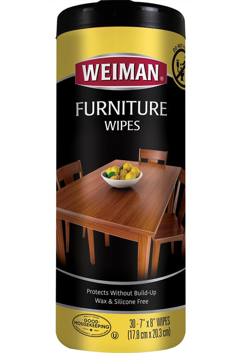 Weiman Wood Cleaner and Polish Wipes, 30 Count