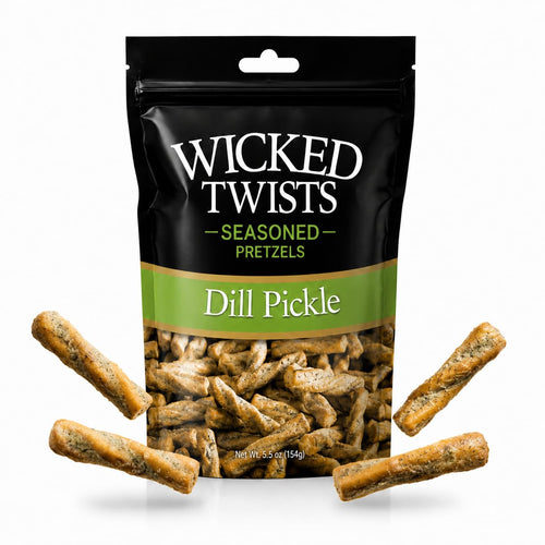 Wicked Twists Dill Pickle Seasoned Pretzel Twists, 5.5 oz