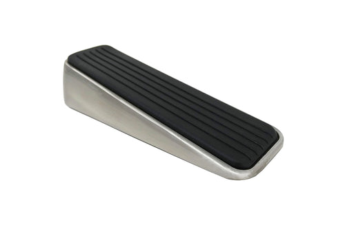 Shepherd Hardware Designer Door Wedge, Satin Nickel, Non-Skid Rubber Base