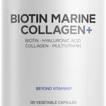 Codeage Biotin Marine Collagen with Hyaluronic Acid and Vitamin C, 120 Capsules