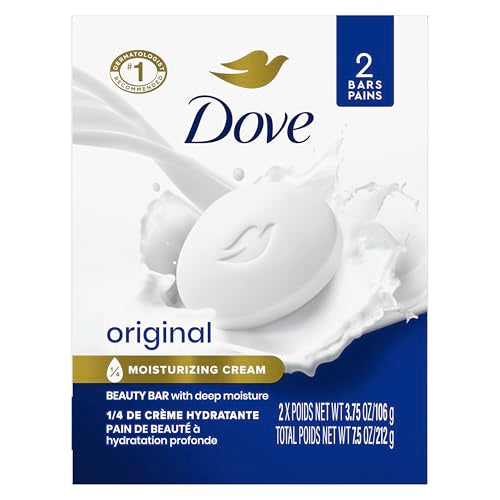Dove Original Beauty Bar Soap, 3.75 oz (Pack of 2)