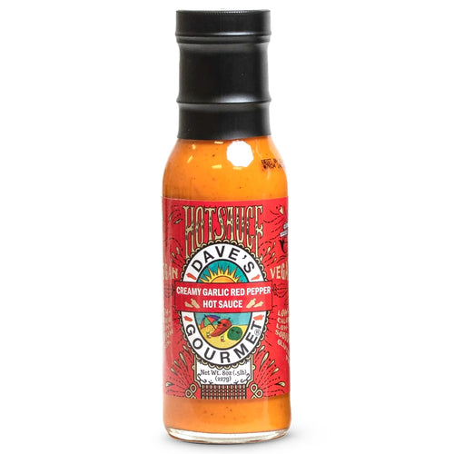Dave's Gourmet Creamy Garlic Red Pepper Sauce, Medium Heat, 8 oz