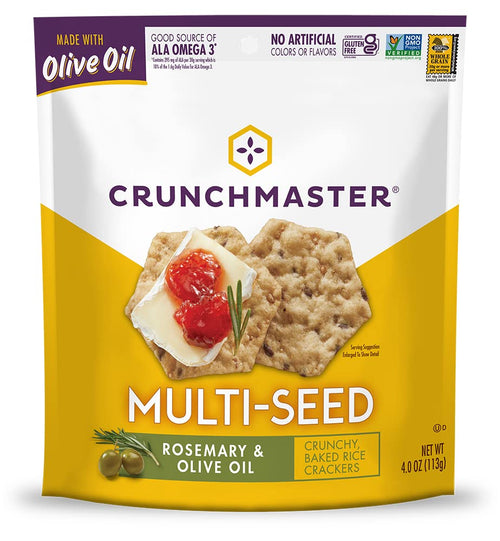 Crunchmaster Multi-Seed Rosemary and Olive Oil Crackers, 4 oz