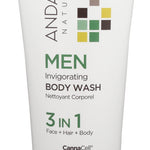 Andalou Naturals CannaCell Men Invigorating 3-in-1 Body Wash, 8.5 oz