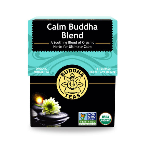 Buddha Teas Organic Calm Buddha Blend Herbal Tea, Caffeine Free