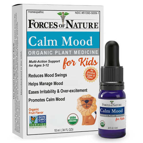Forces of Nature Calm Mood for Kids Organic Homeopathic Medicine, 0.34 fl oz