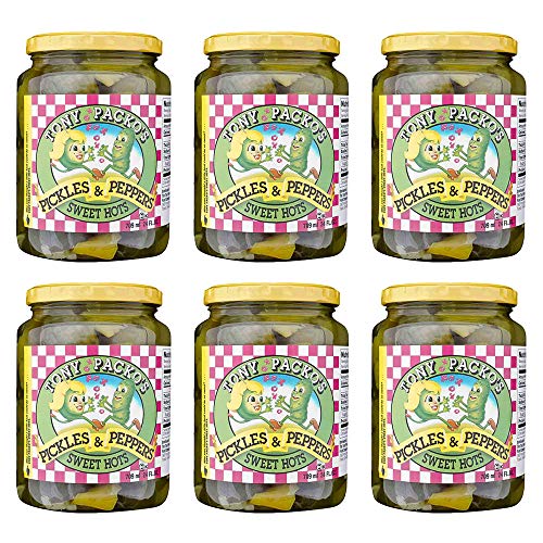 Tony Packo's Sweet Hots Pickles and Peppers, 24 oz (Pack of 6)