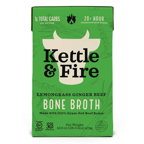 Kettle & Fire Lemongrass Ginger Bone Broth, 16.9 fl oz