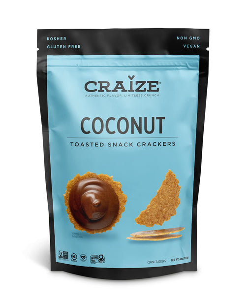Craize Coconut Crisps Toasted Corn Crackers, 4 oz