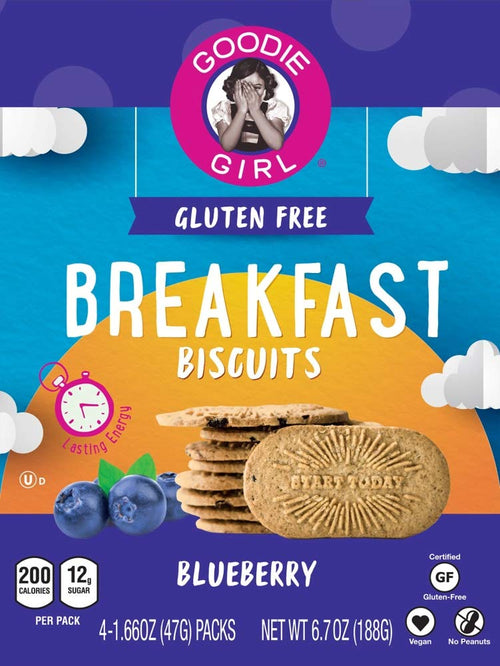 Goodie Girl Blueberry Breakfast Biscuits, 1.66 oz (Pack of 4)