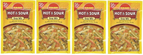Sunbird Hot & Sour Soup Mix Packets, 1.34 oz Each (Pack of 4)