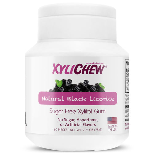 Xylichew Xylitol Chewing Gum, Licorice, Sugar Free, 60 Count