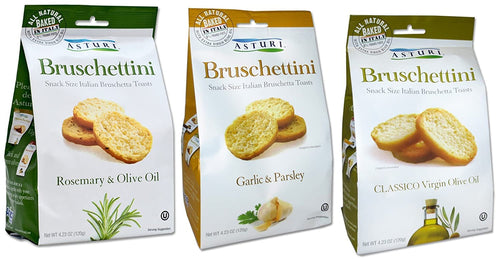 Asturi Bruschettini, Garlic & Parsley, Rosemary & Olive Oil