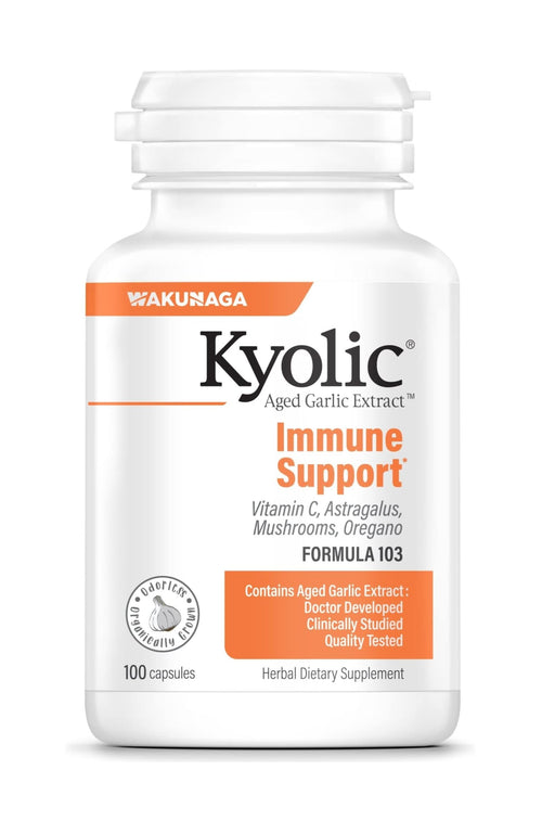 Kyolic Aged Garlic Extract Formula 103, 100 Capsules