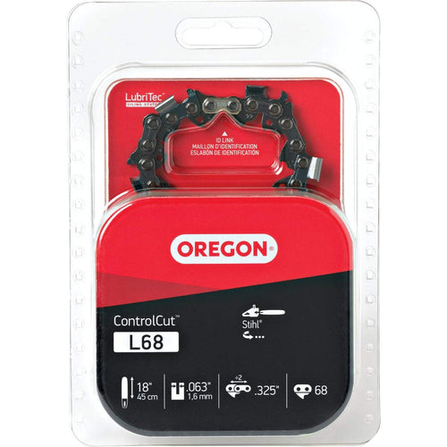Oregon Chainsaw Chain for 18 in Bar, .325 in Pitch, .063 in Gauge, 68 Drive Links