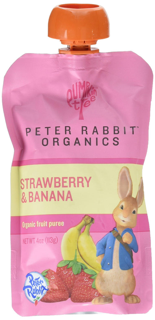 Peter Rabbit Organics Strawberry and Banana Snacks, 4 oz (Pack of 10)