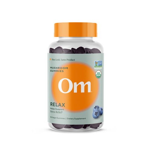 OM Mushroom Superfood Relax Gummies, Blueberry, 56 Count